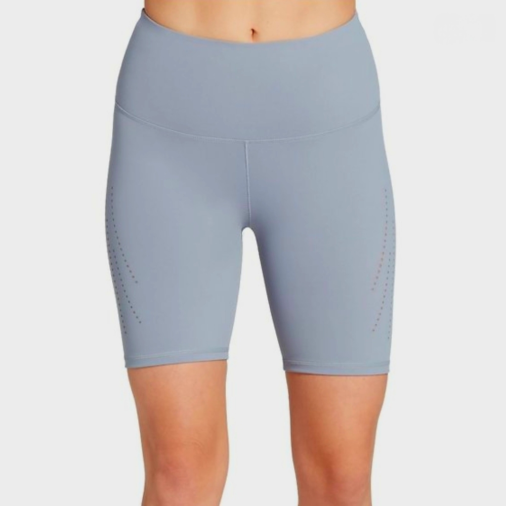 Calia Women's Power Sculpt High Rise Gray Bike Short Sz M